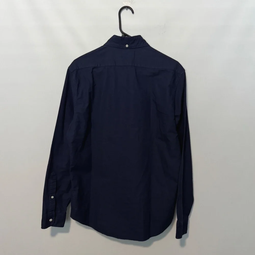 Taylor Stitch The Jack Oxford Shirt Mens 40 Medium Navy Organic Cotton Pocket
